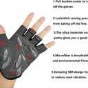 Cycling Gloves for Men & Women - 5MM Anti-Slip Shock-Absorbing Gel Pad, Lightweight & Breathable Half Finger Design for Mountain Cycling, Gym, Motorcycle, Outdoor Sports, L