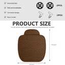 Car Seat Cover for Front Seats, Comfortable Linen Seats Cushion Pad Mat with Storage Pockets, Anti-Slip Breathable Bottom Front Seat Cover Protector for SUV Truck Van (Brown)