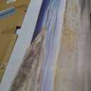 Yuaxker Ocean Art Wall Blue and Gold Ocean Canvas Painting Large Modern Aesthetic Pictures Wall Decor for Living Room Bedroom Dining Room Office Home Decor Artwork Easy to Hang 30x60 inch