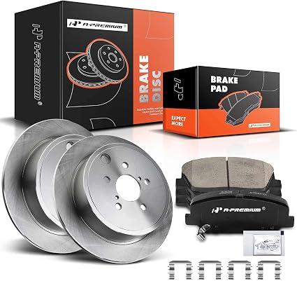 A-Premium 12.6 In (320mm) Front Vented Brake Rotors and Ceramic Pads Kit | Compatible with Kia Models - Optima 2011 2012 2013 2014 2015 2.0L, 6-Pack