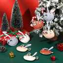 24 Pcs Felt Sloth Ornaments for Christmas Tree 4 Colors Felt Sloth Hanging Decorations with Lanyards Christmas Tree Hanging Ornaments for Xmas Party Decor