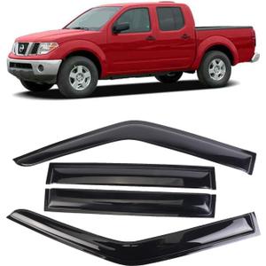 Window Visor Tape-On Deflectors for Trucks 2000-2004 Nissan Frontier Super/Crew Cab, Rain Guards, Window Visors for Cars, Vent Deflector, Window Deflectors 4 pcs 94627