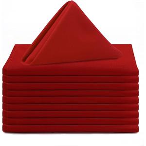 Your Chair Covers - 10 Pack 20 Inch Blush Cloth Polyester Napkins – Washable Dinner Fabric Napkins with Hemmed Edges for Weddings, Restaurants & Special Events
