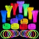 JOYIN 144 Pcs 8" Glowsticks, Halloween Supplies Pack, Bracelets Necklaces, Glow in the Dark Party Favors, Easter, Christmas, Football Party Supplies