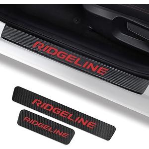 Fit for Ridgeline 2005-2024 Car Door Sill Protector for Honda Ridgeline Accessories, Carbon Fiber Leather Door Sill Sticker,Reflective Automotive Door Entry Guard,Decoration Door Sill Scuff Plate
