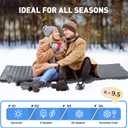 Elegear CumbreX Air & Foam Camping Sleeping Pad, HexaFoam Camping Mattress Pad with Built-in Foot Pump Memory Foam Camp Pad 4-Season R-Value 9.5 Camp Sleeping Mat for Travel/Car/Tent, Light Gray