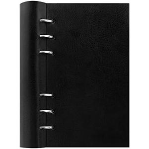 Filofax Clipbook, Classic Refillable Notebook, Black, Personal (6.75 x 3.75") Ruled, Plain and Quadrille Notes Pages, Undated Planner, Yearly, Monthly and Weekly Calendar (B023628)