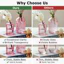 SUPMIND Glass Bud Vase Set of 16, Small Pink Flower Vases for Table Centerpieces in Bulk, Cute Mini Vintage Vase for Wedding, Home Decor, Table Decoration