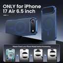 2 x Tigowos Magnetic for iPhone Air Case Fits MagSafe 16FT Drop Resistant Matte Skin Feeling Back Cover Shockproof Slim Fit for iPhone 17 Air Phone Case 6.5 inch,Dark Blue