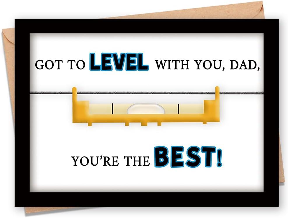7 x FANCYLUCKY Funny Tool Pun Fathers Day Card for Dad, Happy Fathers Day Gift from Daughter Son, Handyman Dad Card