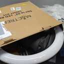 22'' Ring Light with 75'' Tripod Stand, LED Display/2 USB Ports/6500K Dimmable Ring Light for iPad Phone Holder for Tattoo Lash Live Makeup Video Recording TikTok Barber Stylist Photography (Black)