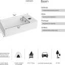 White Wall Mounted Ceramic Bathroom Sink, 14" x 7" Floating Vessel Sink, 14''x7'' Right