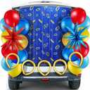 Leitee 117 Pcs Halloween Balloon Arch Kit Red Blue Yellow Balloons Garland Kit Tinsel Foil Fringe Curtains for Trunk or Treat Decor Video Games Party Supplies Baby Shower Birthday Decorations