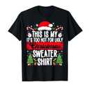 Funny Ugly Christmas Sweater Shirt Too Hot Xmas Men Women T-Shirt,2XL