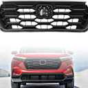 New Front Bumper Upper Grille Matte Black Compatible with Honda 2023-2026 CRV CR-V EX, EX-L 1.5L Repalce for 71200-3A0-A31