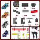 30 FT Slot Car Race Tracks Sets Toys for Ages 8-10 -1:43 Dual Race Car Track with 4 Slot Cars, 2 Hand Controllers, Christmas, Birthday Gift Toys for Ages 8-13
