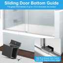 3 x M6209 Sliding Shower Door Bottom Track, 1/2-inch Channel, Suitable for 7/16-inch Thick Shower Glass Doors, (Black, 1 Pack)