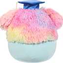 Squishmallows Original 12-Inch Zozo Blue Bigfoot with Rainbow Mane and Graduation Cap - Official Jazwares Plush