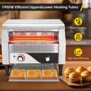 Commercial Conveyor Toaster 450 PCS/H Electric Belt Toaster
1900W Commercial Toaster Conveyor for Restaurant, Heavy Duty Stainless Steel Bun Rolling Toaster for Bagel