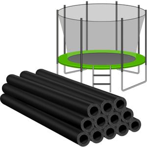 12PCS Rubber Trampoline Pole Covers, 1.26 Inch Diameter Trampoline Replacement Poles, Protective Trampoline Pole Rubber Sleeves for Safe Protection Trampoline Accessories