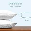 Organic Cotton White Standard Pillowcases - Set of 2, 21"x30", 100% GOTS Certified Organic Cotton, Cool, Crisp, Hypoallergenic, All-Natural, Luxurious, Pure White Pillowcases 