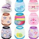 8 Pcs Pet Shirts Clothes Sleeveless Vest for Rabbit Bunny Puppy Kitten Cute Flannel Small Animals Sweater Costume for Boy Girl Chihuahua Guinea Pig Teacup Dogs(Caterpillar Horse Star Pattern)