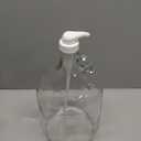 Gallon Glass Pump Dispenser Bottle, Large Jug Laundry Liquid Detergent Dispenser with Pump for Laundry Room Organization, Soap, Fabric Softener, Commercial Condiment Dispenser- 128 oz by Kitchentoolz