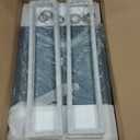 Flashing God Modern Chandelier,6 Ring Led Foyer Chandeliers,Larger High Ceiling Chandelier for Living Room,Rectangle Chandeliers for Entryway Staircase LED Dimming 2700k-6000k (Silver)