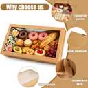 10 Pack Large Bakery Boxes with Window, 22x9.8x3.15 Inch Cookie Boxes, Cardboard Pastry Boxes, Brown Treat Box for Gift Giving, Baking Pies, Cakes, Muffins and Desserts (XL)