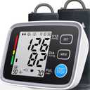 ALPHAGOMED Upper Arm Blood Pressure Monitor for Home Use 2 Cuff Sizes, 9-17'' & 13-21''Extra Large BP Cuff Automatic Digital Blood Pressure Machine 2 Users 180 Memories USB Cable 4 AA Batteries