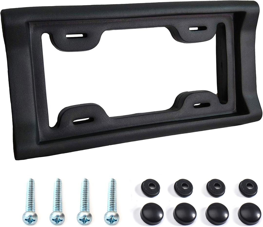 AR-PRO Ultimate License Plate Bumper Guard Screws Included - 2.3" Thick Rubber License Plate Mount Protects Bumper from Scratches and Dents - Universal Fit for Cars, Trucks, SUVs, and Vans (1 Pack)