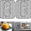 Sink Protectors for Kitchen Sink 12" 13" 16" 18" 19" 24" 26" 28" 29" 30" Silicone Sink mat| Silicone Kitchen Sink Mat for Bottom of Farmhouse(13.58"x 11.6"x2 Gray)