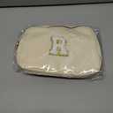 Personalized Anniversary Wife Birthday Gifts from Husband,Mothers Day Gifts for Women,Waist Packs Initial White R,Cream Bag