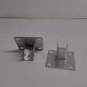 Post Base Channel 4 Hole Square, for 1-5/8 Single Strut Channel,Side Orientation - 6-inch x 6-inch Base,Durable Hot dip galvanizing Steel, 2PCS