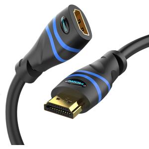 BlueRigger HDMI Extension Cable (20FT, 4K 60Hz HDMI Extender Cord, Male to Female Adapter, High Speed 18Gbps) - Compatible with Xbox, Roku, PS5/PS4, Nintendo Switch,TV Stick,Laptop,Chromecast, Wii U