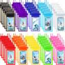 Flutesan 50 Pack Clear Waterproof Phone Pouch Universal Waterproof Phone Case Waterproof Pouch Dry Bag with Lanyard for Water Games Protect (Multi)