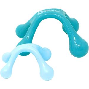 BioSwiss 2-Pack Handheld Full Body Massager, 4-Leg Pressure Point Tool for Back, Neck, and Shoulder, Includes 1 Large and 1 Small