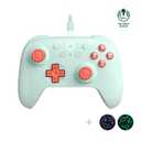 8Bitdo Ultimate 2C Hall Effect Joysticks and Hall Triggers Wired Controller for Windows PC and Android, with Remappable L4/R4 Bumpers, Turbo function & Rumble vibration (Mint)