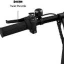 Jetson Bolt Electric Bike, Foot Pegs, Easy-Folding, Built-In Carrying Handle, Twist Throttle, Cruise Control, Up To 15.5 MPH, Range Up To 15 Miles, Ages 13+, Black, JBOLT-BLK, 12 Inch