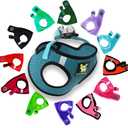 EcoBark Dog Harness - Luxury Step in Dog Harnesses in Aqua Blue - Soft & Secure Halter Vest - Reflective & Adjustble Body Halter Wrap (Small- 7 to 10 lbs - Chest Up to 14 in (Pack of 1))