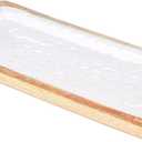 Boston International Mango Wood and Mother of Pearl Cheese Board Centerpiece Serving Tray, Large 16.25" x 7.5"