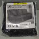 Leather Look Recliner Couch Cover 8-Piece Recliner Sofa Slipcovers 3 Seater for Reclining Couches Furniture Protector Spandex Fabric Washable (Recliner Sofa, Chocolate)