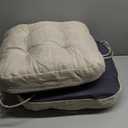 Chair Cushions for Dining Chairs, Dining Chair Cushions, Tufted Indoor Chair Pads with Ties & Non Slip Backing, Seat Cushions for Kitchen Chairs 16.5 x 16.5 x 3.5, Set of 2, Beige