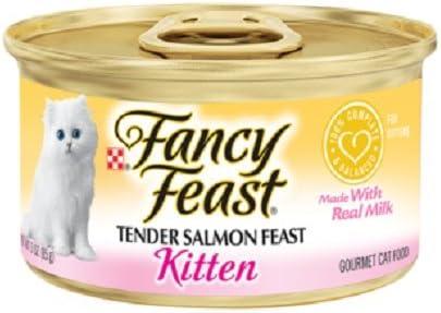 Fancy Feast Kitten Tender Salmon Feast (12-3 OZ CANS), Best By Feb 2027