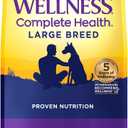 Wellness Complete Health Large Breed Adult Dry Dog Food, Wholesome Grain Kibble, Natural, Chicken and Brown Rice Recipe, 30 lb Bag (EXP 07/23/27)