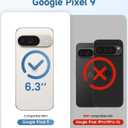 Lanhiem for Pixel 9 Case, IP68 Waterproof Dustproof Case with Built-in Screen Protector, Rugged Full Body Shockproof Protective Clear Cover for Google Pixel 9 6.3 Inch, Black