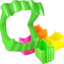 2 x Vampire Teeth Kids Size, Assorted Colors Fake Vampire Teeth for Kids, Vampire Fangs Costume, Dress-Up, Pretend Play, 12 Pack Halloween Teeth for Halloween Party Favors (Colorful)