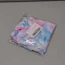 Long Sleeve Leotards for Girls with Ruffle 4D Stretch Ballet Dance Gymnastics Tumbling Wear, Size 140 (Pink Blue Scrawl)