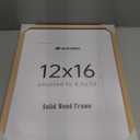 upsimples 12x16 Frame, Natural Solid Wood Picture Frames, Display 8.5x11 with Mat or 12 x 16 Without, Vertical & Horizontal Wall Hanging, 1 Pack, Natural