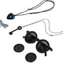 Anime Button Glasses Key Necklace Dragonfly Hair Clip Cosplay Halloween Costume Accessories (Set)